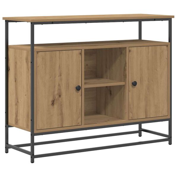 vidaXL Sideboard Artisan Egetr&aelig; 100 x 35 x 80 cm Konstrueret tr&aelig;