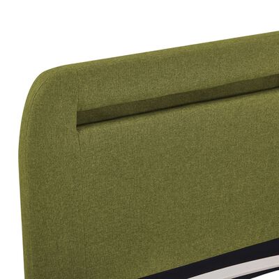 vidaXL sengestel med LED 180 x 200 cm stof grøn