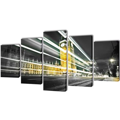 Kanvasbilledsæt London Big Ben 100 x 50 cm