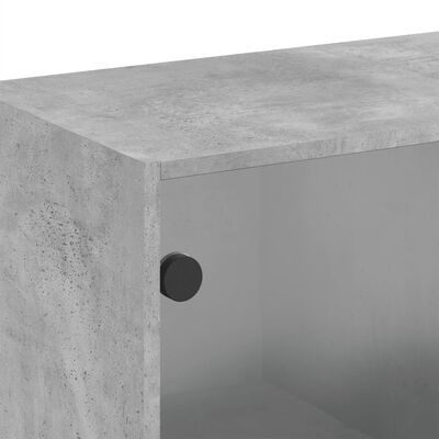 vidaXL skab med glaslåger 68x37x68,5 cm betongrå