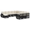vidaXL Havesofa S&aelig;t 12 stk. Sort polyrattan