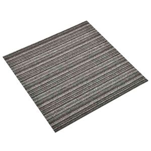 vidaXL T&aelig;ppe 20 stk. Stribet antracit 50 x 50 cm 100% Polypropylen