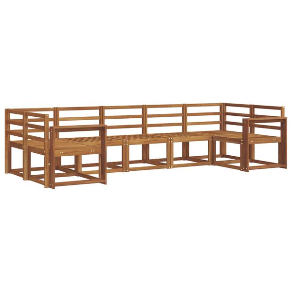 vidaXL Udend&oslash;rs sofagruppe 7 pcs Naturfarvet Massivt Akacietr&aelig;