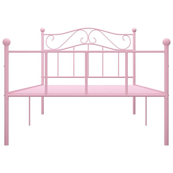 vidaXL sengestel 90x200 cm metal pink