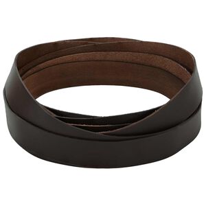 vidaXL L&aelig;derrem M&oslash;rk Brun 200 x 3,5 cm L&aelig;der