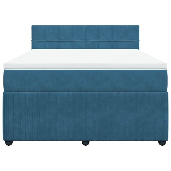 vidaXL kontinentalseng med madras 140x200 cm fl&oslash;jl bl&aring;