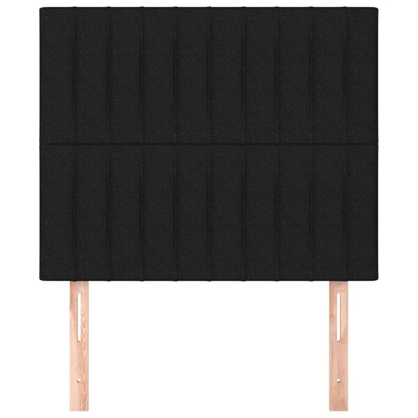 vidaXL sengegavl sort 90x5x118/128 cm stof