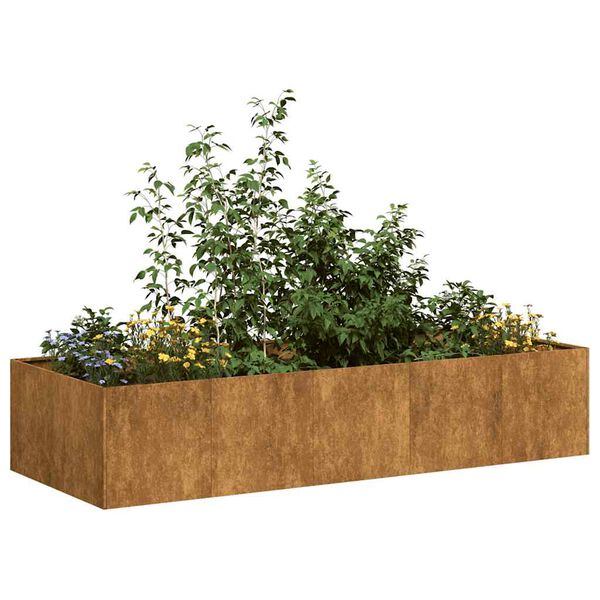 vidaXL plantekasse rustfarvet 200x80x40 cm forvitringsst&aring;l