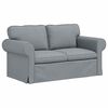 vidaXL Sofa 2 pcs Lysegr&aring; 155 x 82 x 80 cm Stof