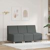 vidaXL Modulsofa enhed uden arme 3 pcs M&oslash;rkegr&aring; 55 x 74 x 82 cm Stof