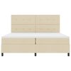 vidaXL Box spring seng med madras med LED Creme 200 x 200 cm Stof