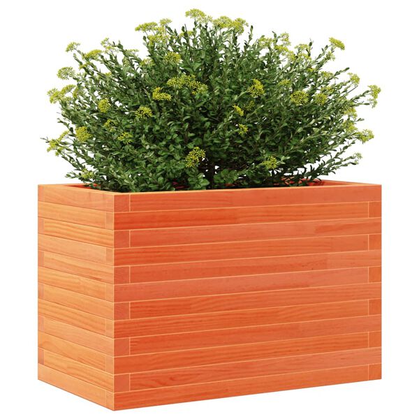 vidaXL plantekasse 70x40x46 cm massivt fyrretr&aelig; gyldenbrun