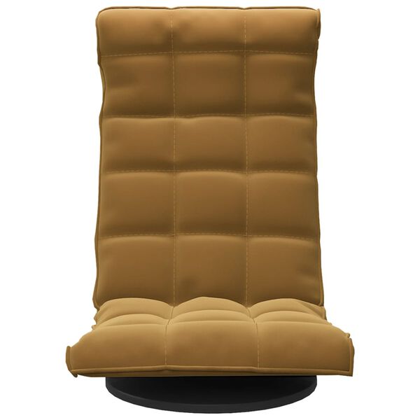 vidaXL drejelig gulvstol fløjl brun