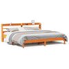 vidaXL sengeramme uden madras 200x200 cm massivt fyrretr&aelig; gyldenbrun