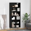 vidaXL Highboard Sort eg 69,5 x 32,5 x 180 cm Konstrueret tr&aelig;