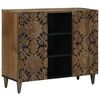 vidaXL Sideboard med hylde Brun 90 x 33,5 x 75 cm Massivt mangotr&aelig;