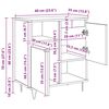 vidaXL Sideboard 3 pcs Sort eg 60 x 35 x 70 cm