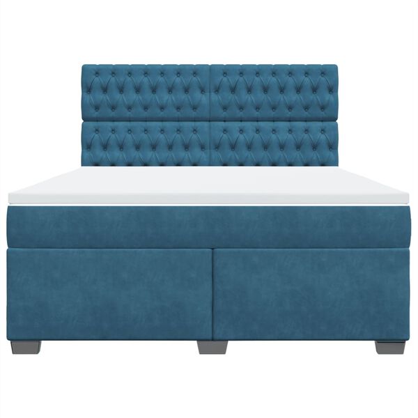 vidaXL kontinentalseng med madras 180x200 cm fl&oslash;jl bl&aring;