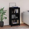 vidaXL bogreol 50x35x97 cm massivt fyrretr&aelig; sort