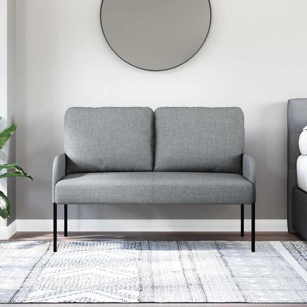 vidaXL Sofaer med pude 110cm Lysegr&aring; Krydsfin&eacute;r