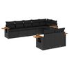 vidaXL sofas&aelig;t til haven 8 dele med hynder polyrattan sort