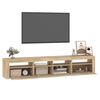 vidaXL tv-skab med LED-lys 210x35x40 cm Sonoma-eg