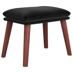 vidaXL fodskammel 45x29,5x35 cm fl&oslash;jl sort