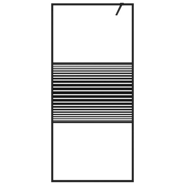 vidaXL brusev&aelig;g 90x195 cm klart sikkerhedsglas sort