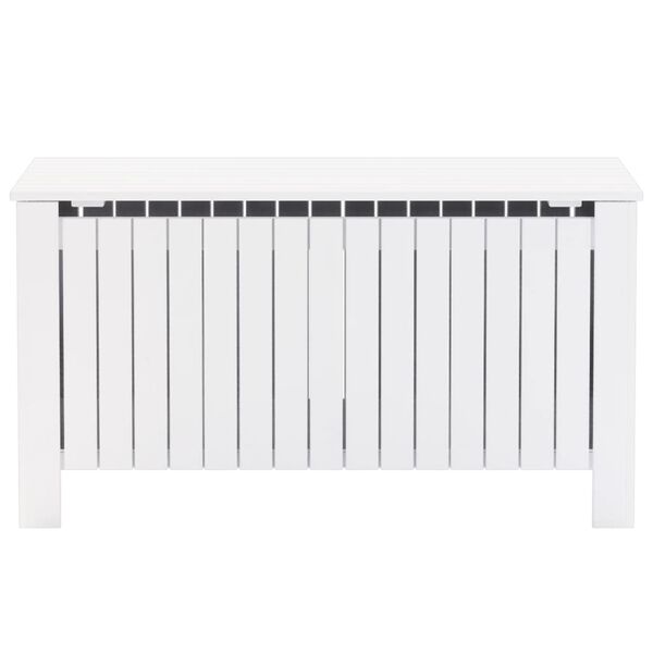 vidaXL opbevaringsboks med l&aring;g RANA 100x49x54 cm massivt fyrretr&aelig; hvid