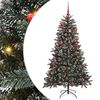 vidaXL Kunstigt juletr&aelig; Gr&oslash;n 150 cm PVC og plastik og st&aring;l