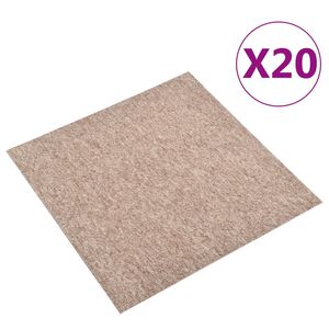 vidaXL t&aelig;ppefliser 20 stk. 5 m&sup2; 50x50 cm beige