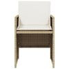 vidaXL havestole 4 stk. med hynder polyrattan beige