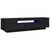 vidaXL tv-bord med LED-lys 160x35x40 cm sort