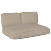 vidaXL Pudes&aelig;t 3 pcs Gr&aring;brun Oxford stof