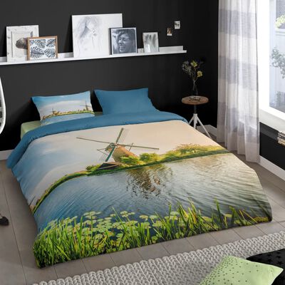 Good Morning sengetøj WINDMILL 155x200 cm flerfarvet