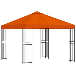 vidaXL Pavillon 3 x 3 m Orange Polyester og St&aring;l 190 gsm