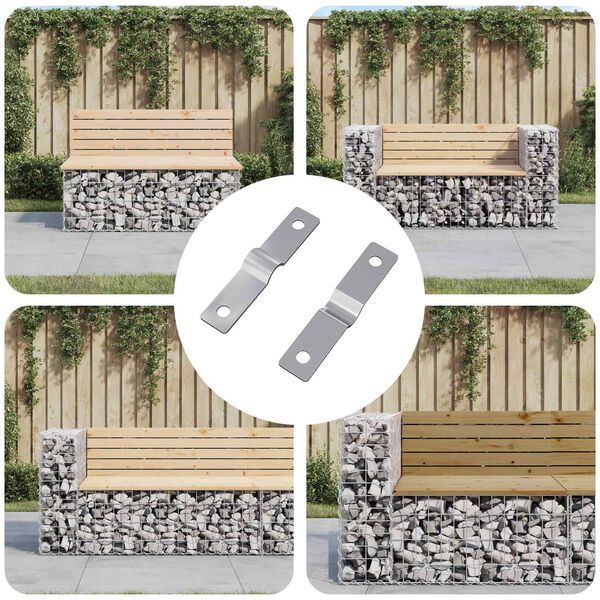 vidaXL Slagplade 2 pcs S&oslash;lv 50 x 10 x 1,2 mm Jern