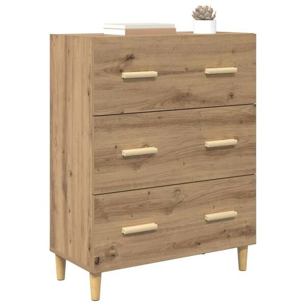 vidaXL Sideboard Artisan Egetr&aelig; 69,5 x 34 x 90 cm Konstrueret tr&aelig;