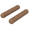 vidaXL Tr&aelig;dowels 2 stk. Brun &Oslash; 8 x 35 mm Massivt tr&aelig;