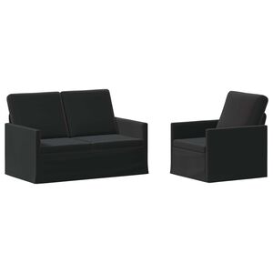 vidaXL Sofa S&aelig;t 2 pcs Sort Velour (V)