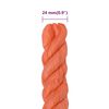 vidaXL arbejdsreb 24 mm 50 m polypropylen orange