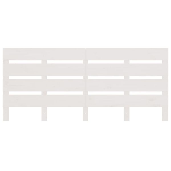 vidaXL sengegærde 120x3x80 cm massivt fyrretræ hvid