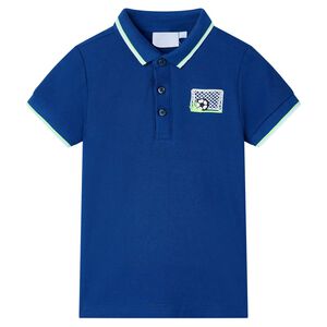 Poloshirt til b&oslash;rn str. 104 m&oslash;rkebl&aring;