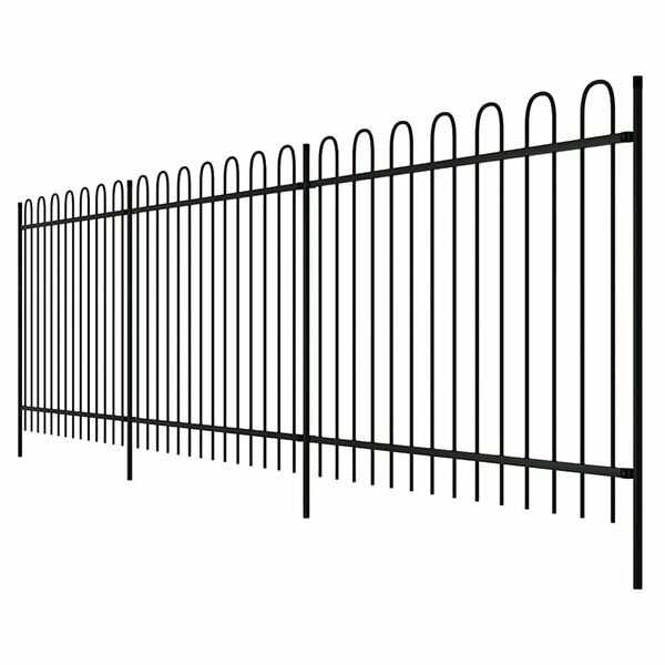 vidaXL Hegn 600 x 150 cm Pulverlakeret st&aring;l