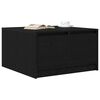 vidaXL sofabord med skuffer 70,5x70x40 cm sort egetr&aelig;sfarve