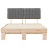 vidaXL Sengestel med Polstret Hovedgavl Lysegr&aring; 135 x 190 cm