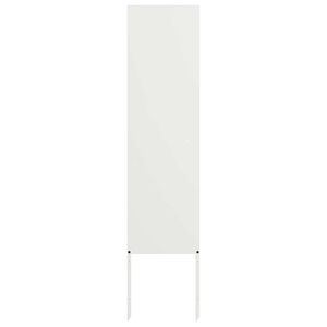 vidaXL Have privatliv sk&aelig;rm Fretwork Hvid 32 x 140 cm Koldvalset st&aring;l