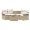 vidaXL Sofa S&aelig;t 6 stk. 4-Antal s&aelig;der Beige og cremehvid
