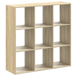 vidaXL bogreol 102x32x102 cm konstrueret tr&aelig; sonoma-eg