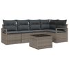 vidaXL Havesofa S&aelig;t 6 stk. Lysegr&aring; polyrattan